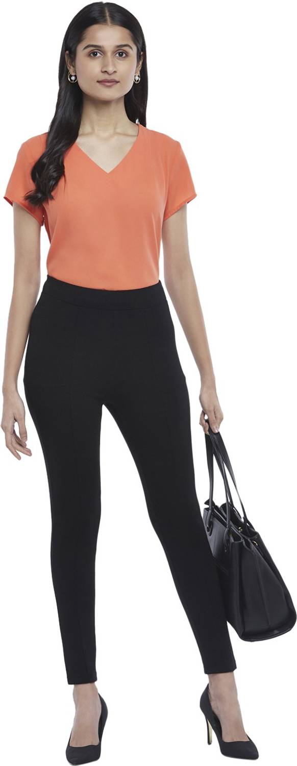 Annabelle by Pantaloons Casual Solid Women Red Top