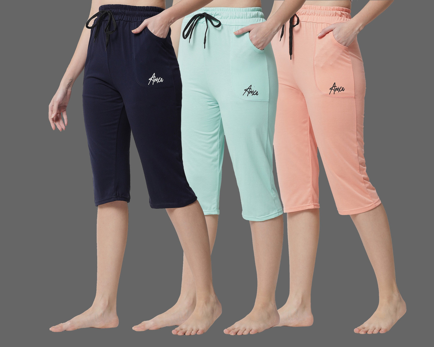 Image of ANIXA Women Multicolor Capri