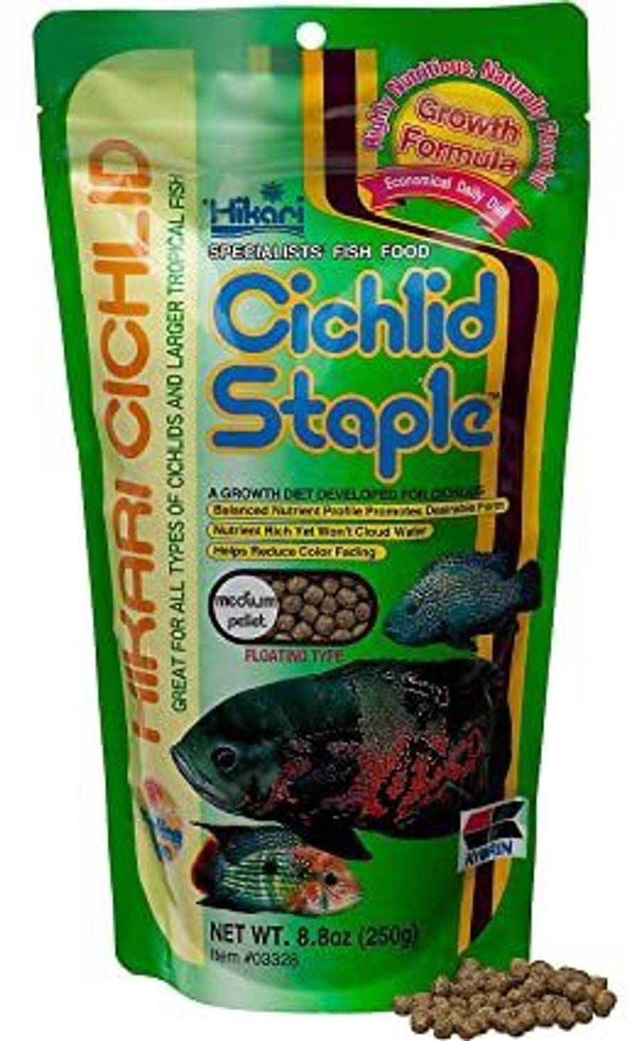Aadvika international Cichlid Staple Floating Type Medium Pallet Fish 0.25 kg Dry Senior Fish Food