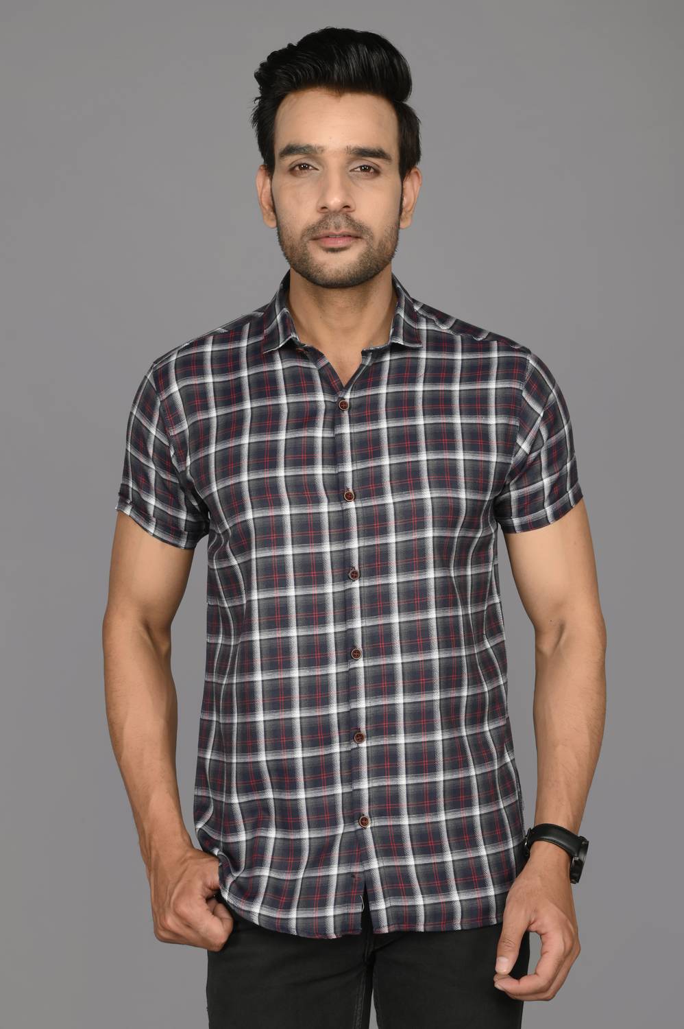 BLEZZA Men Checkered Casual Multicolor Shirt