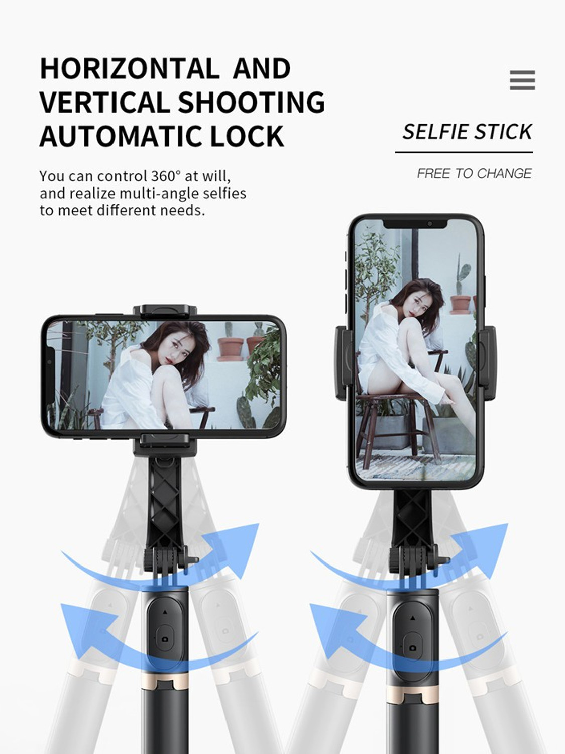 Image of Wifton Q08 Anti-shake foldable selfie stick tripod 360 roration stabilizer gimbal-XVI Single Gimbal for Mobile, Camera