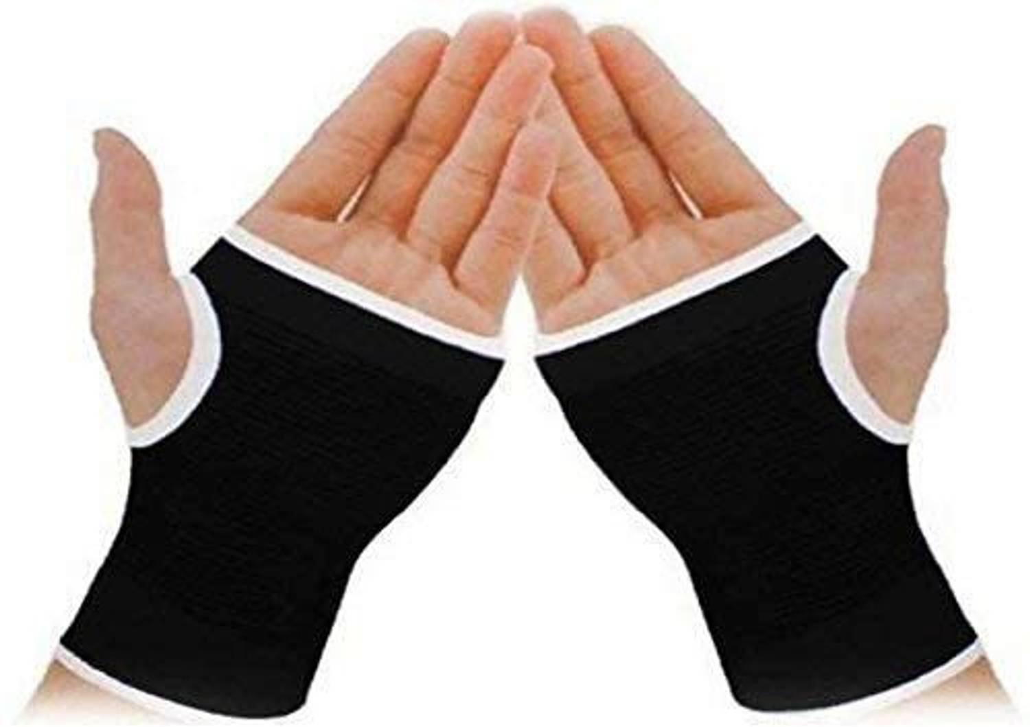 BIGWHEEL Elastic Palm Wrist Glove Hand Grip Protector Sleeve Support for Pain Relief Hand Support