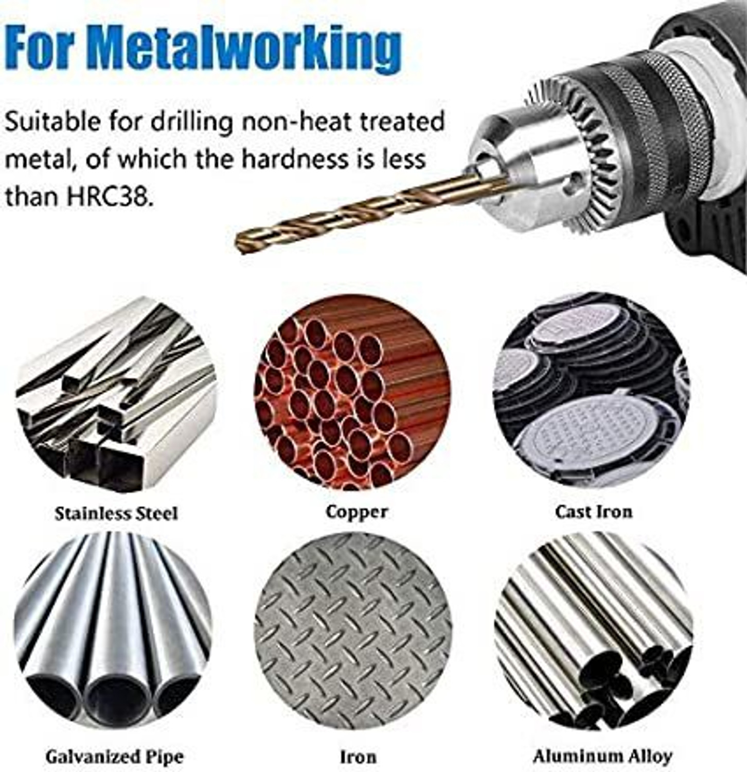 Image of Kshivi Premium 13 Pcs Of HSS Drill Bit Set for Drilling Wood Metal Plastic And 13mm Drill Chuck With SDS Adaptor Key Set Female 1 /2 inch 20 Unf Pack Of 2