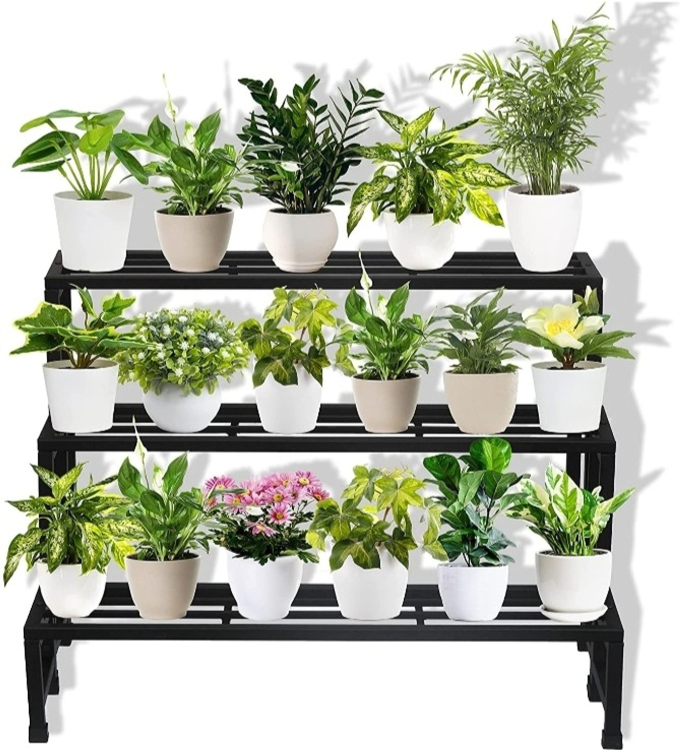 Image of VIRUSHKA AND VIRUSHKA 3 STEP PLANTER STAND FLOWER POT STAND Plant Container Set