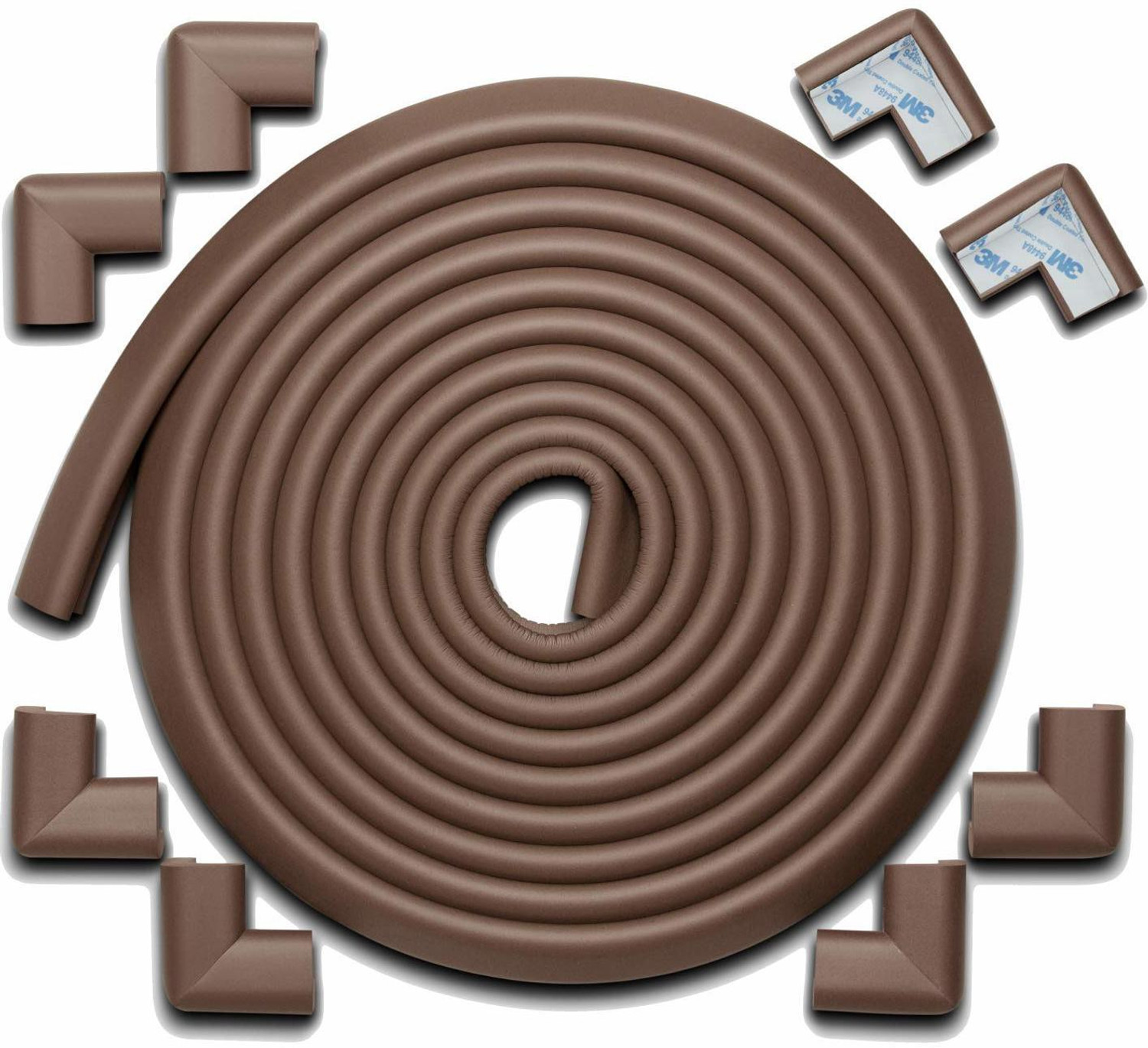 Image of Nyalkaran Baby Proofing Edge Corner Protector Cushion Strip and Corner Guard (Brown)
