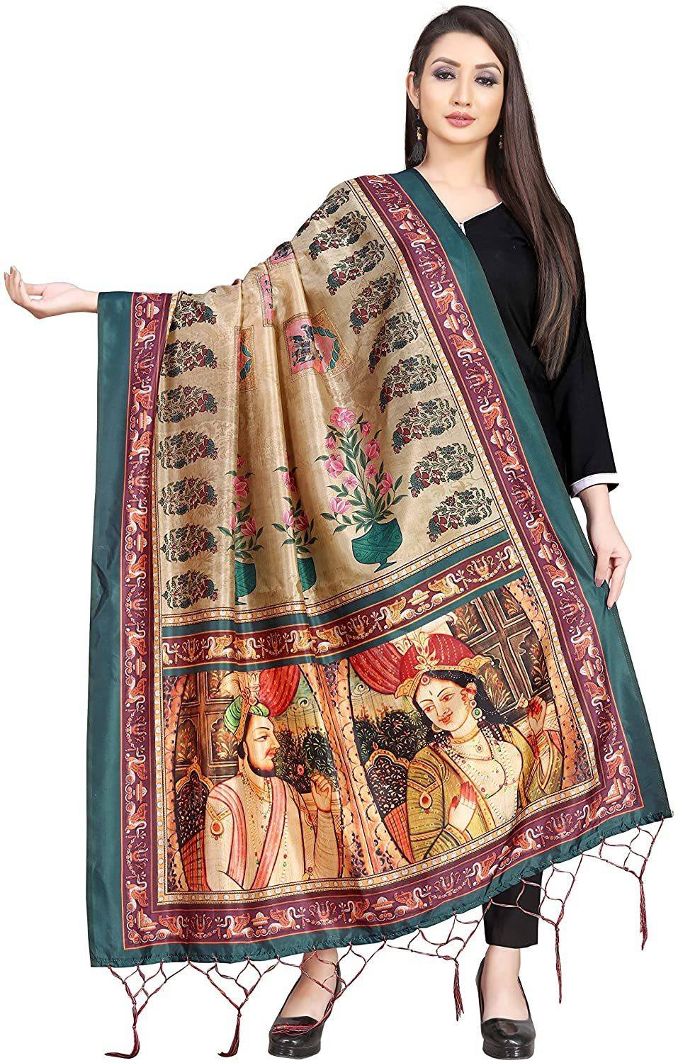 Bloviate Silk Blend Printed Women Dupatta