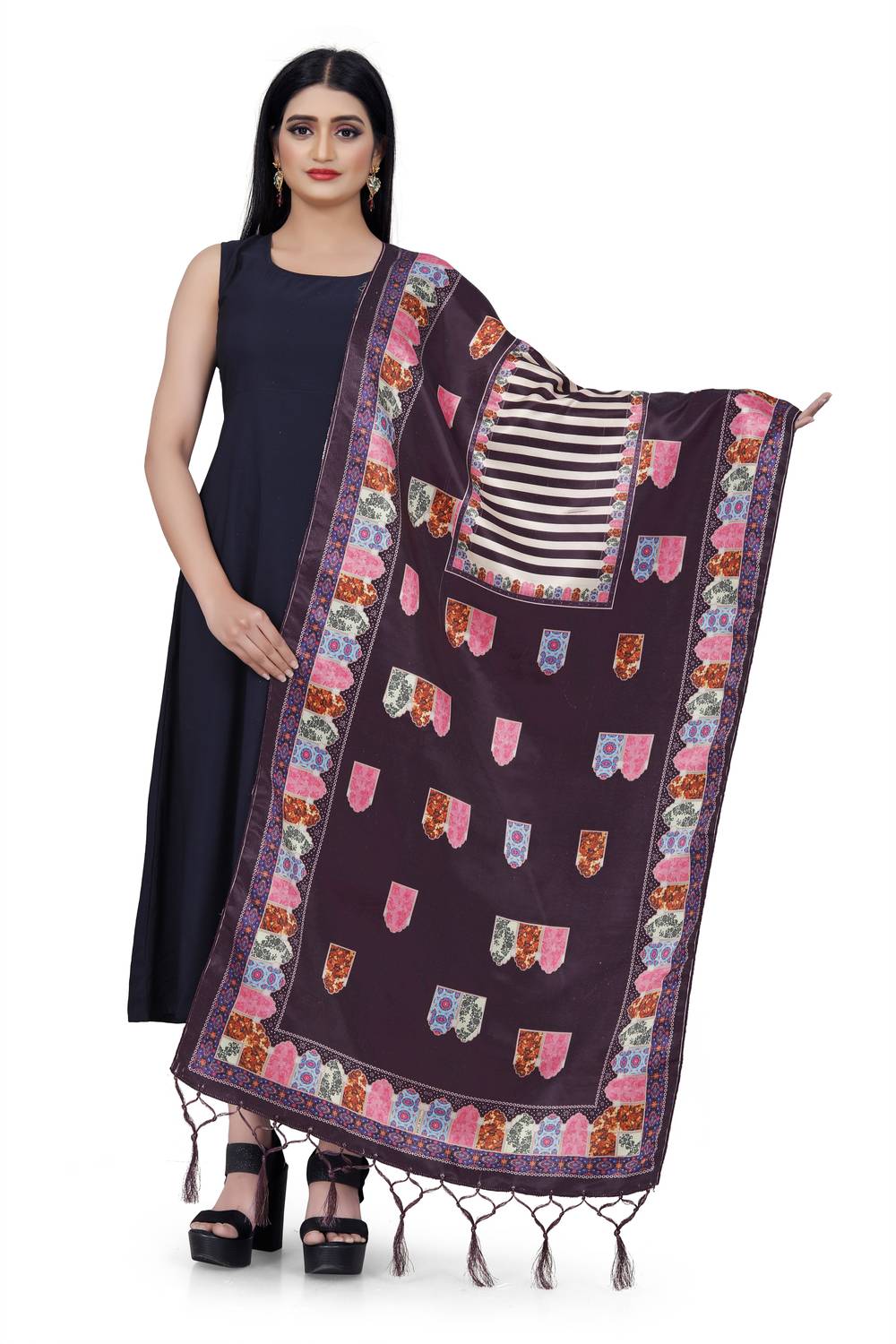 Bloviate Silk Blend Printed Women Dupatta