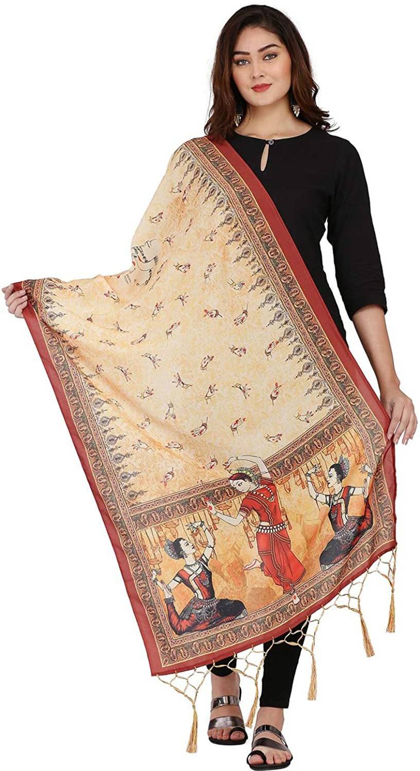 Bloviate Silk Blend Printed Women Dupatta