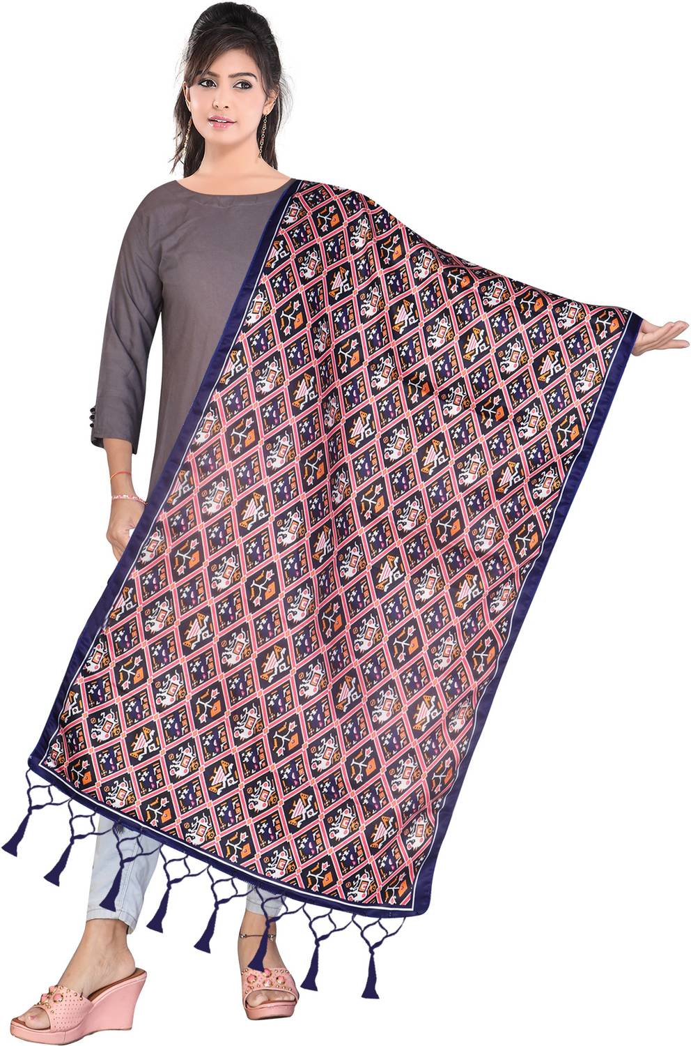 Bloviate Cotton Silk, Silk Blend Printed Women Dupatta