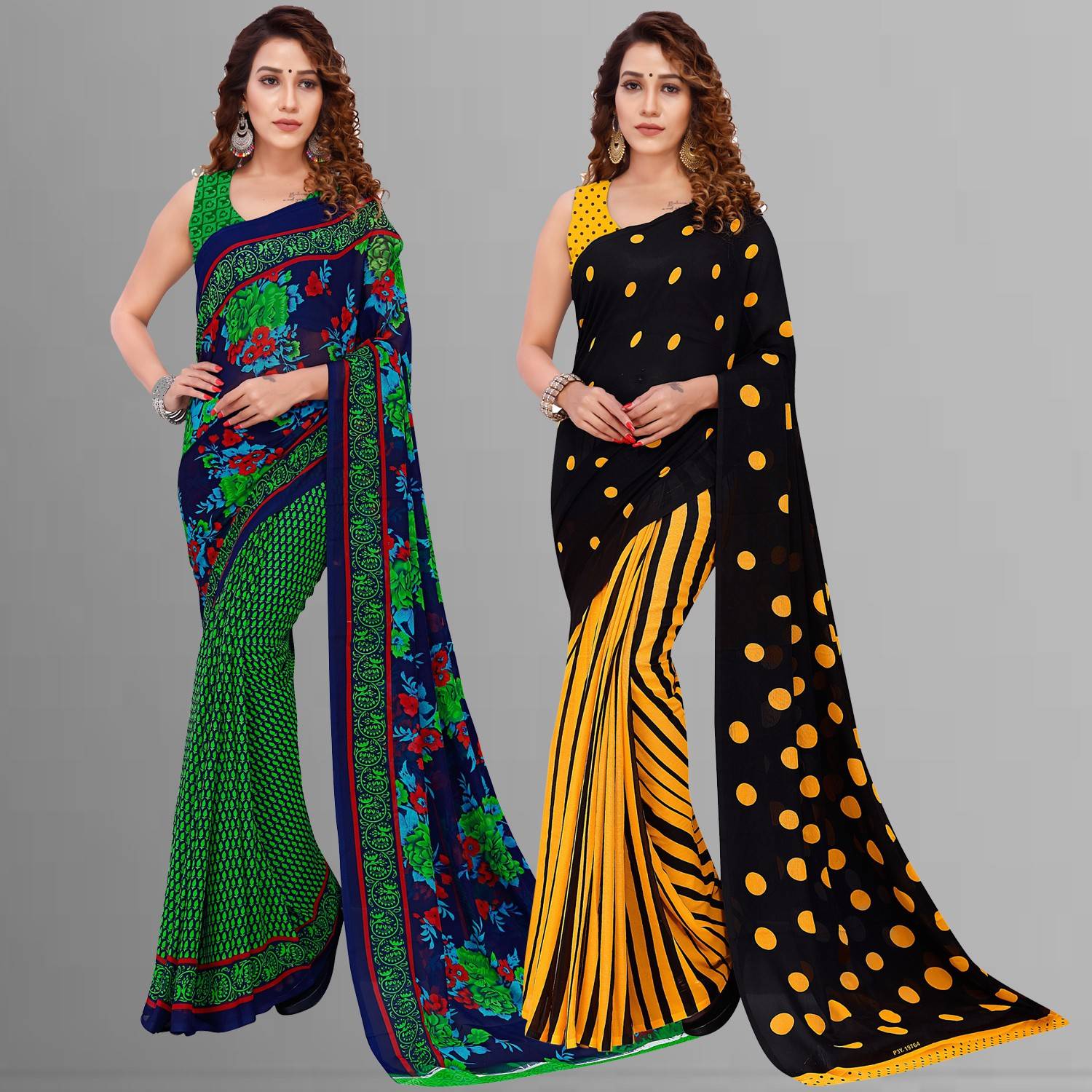 Anand Sarees Floral Print Bollywood Georgette Saree