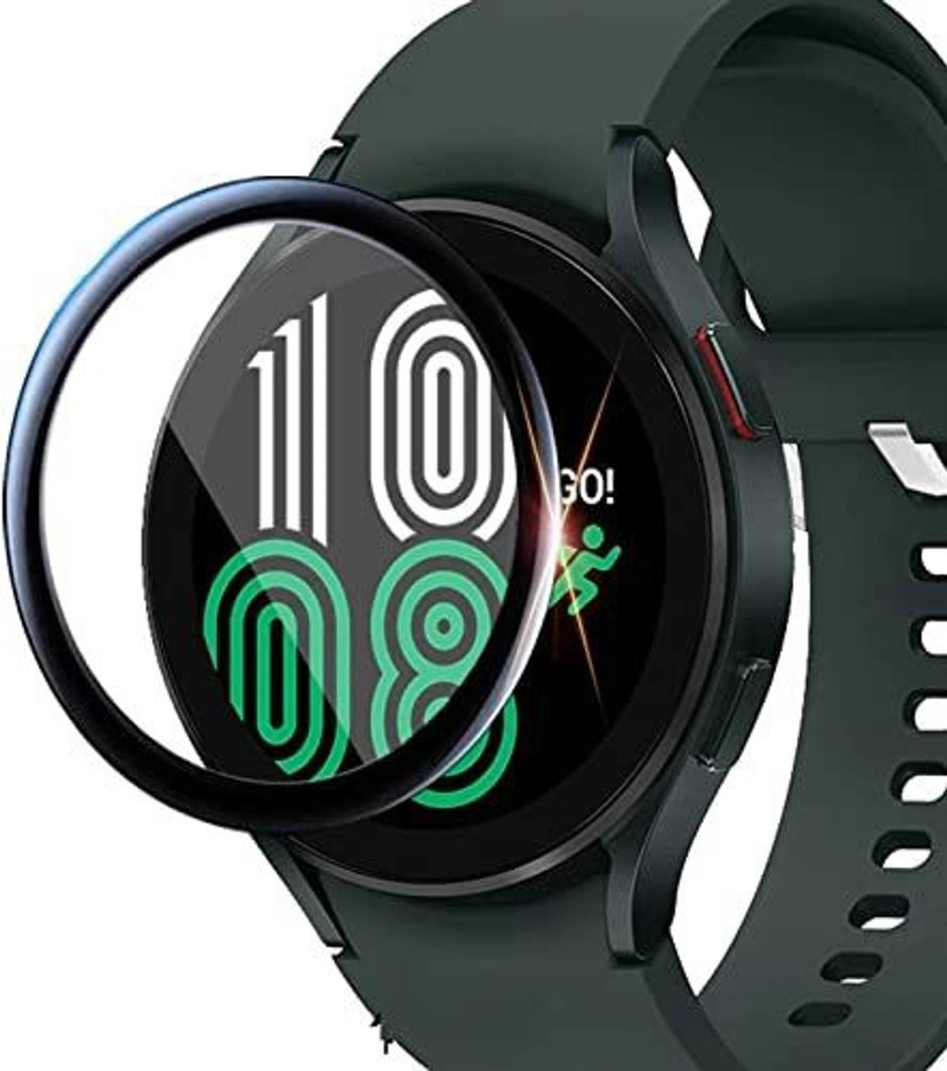 CallSmith Screen Guard for Samsung Galaxy Watch 4 40mm, Ultra Clear Full Cover 3D Curved Plating Soft PMMA PET Film Screen Protector -Not Glass