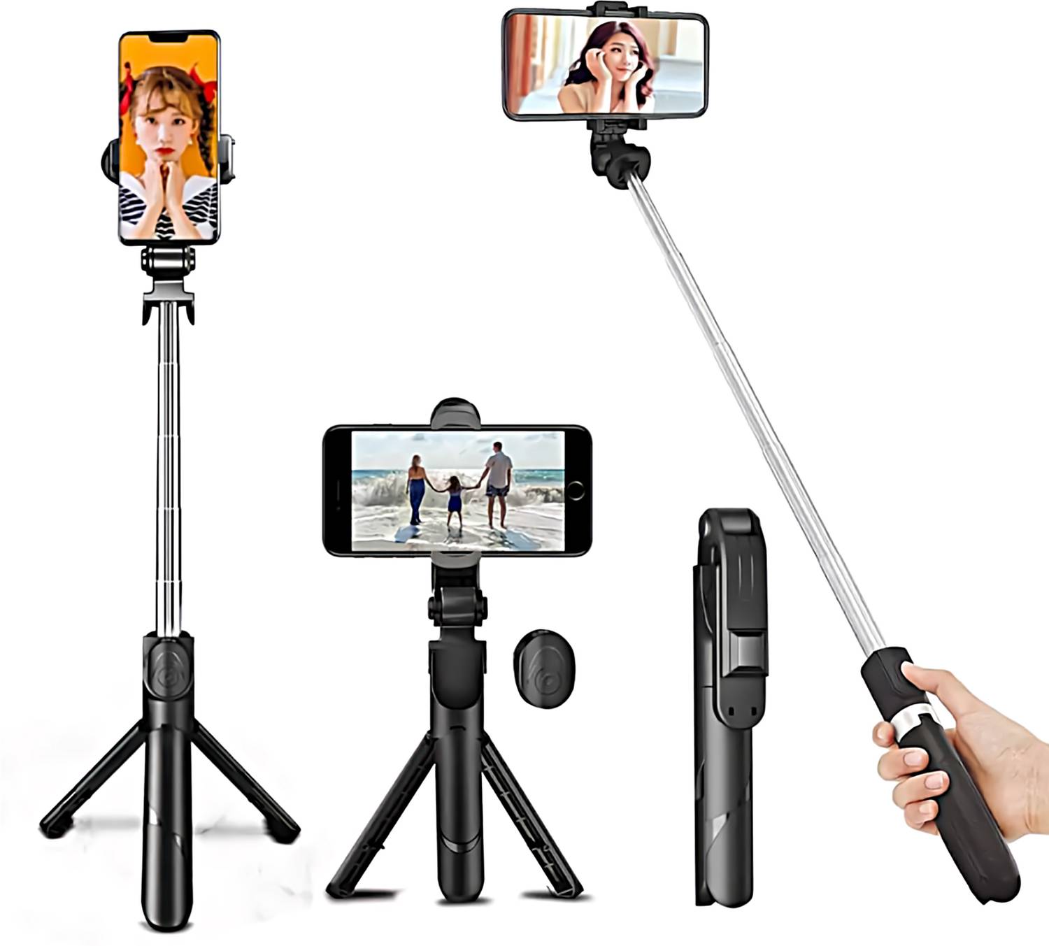 NAFA Portable Selfie Stick Tripod with Bluetooth Remote, Tripod S...mo