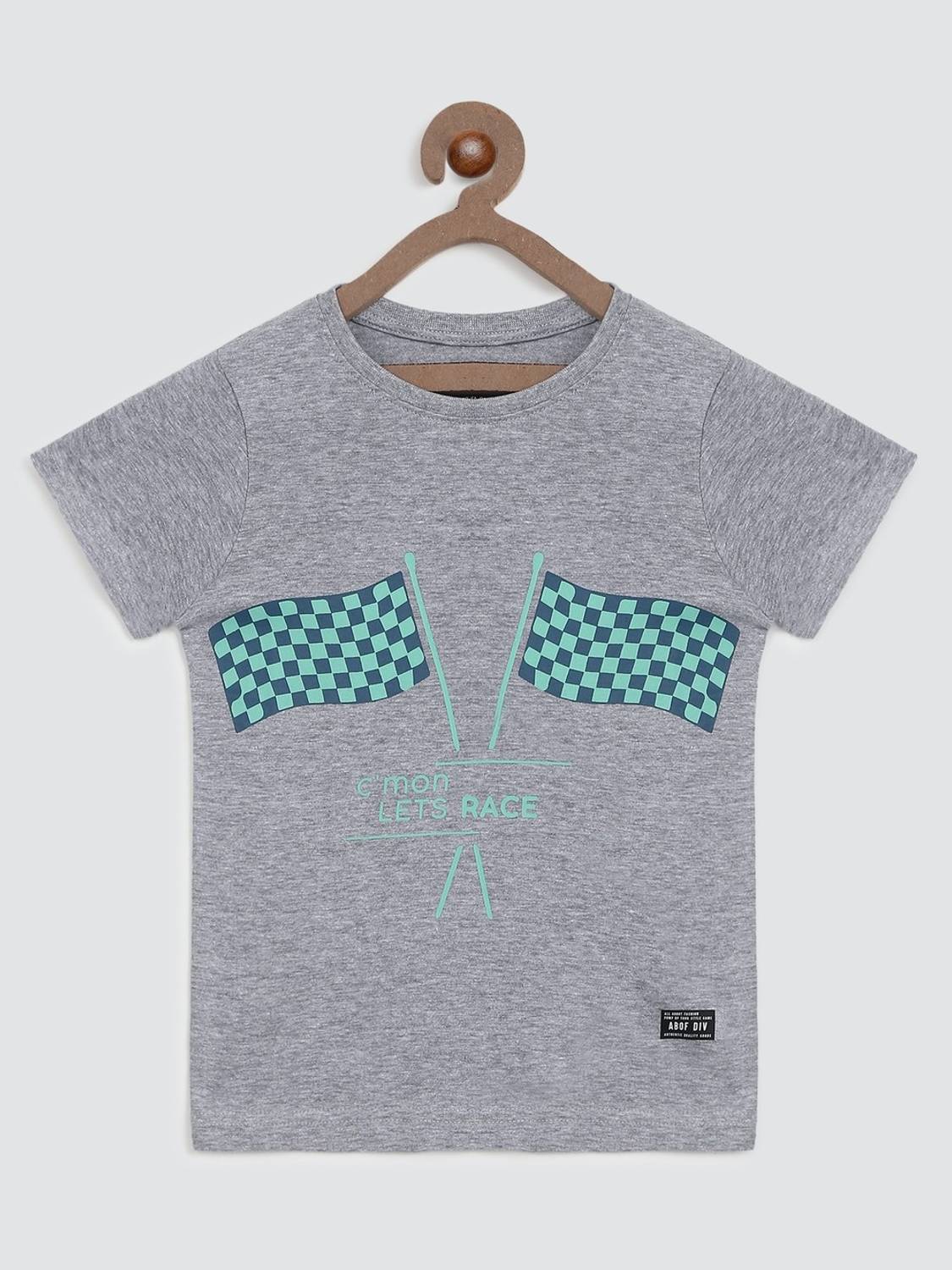 Aditya Birla - abof Boys Printed Pure Cotton Regular T Shirt