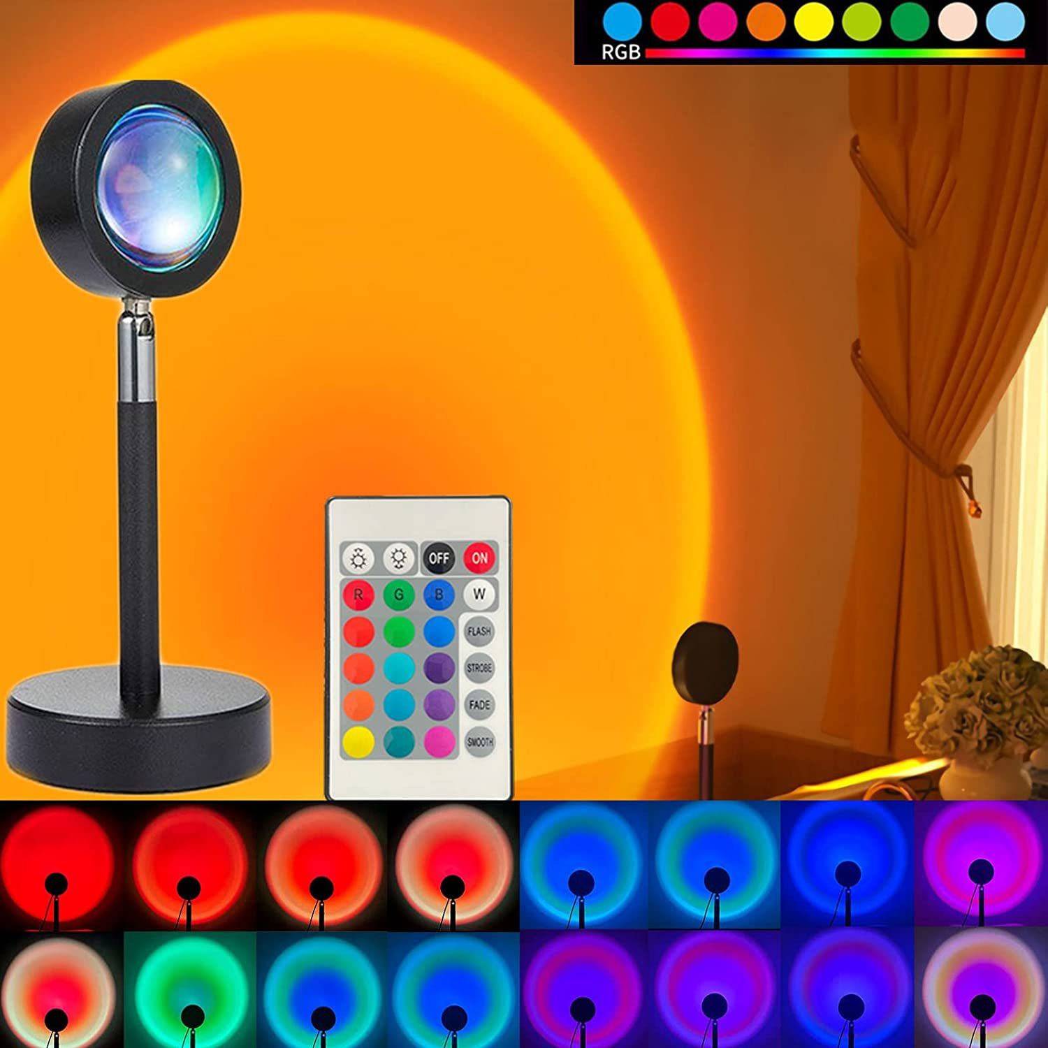 ASTOUND 16 Colors Rainbow Projection Night Light Night Lamp