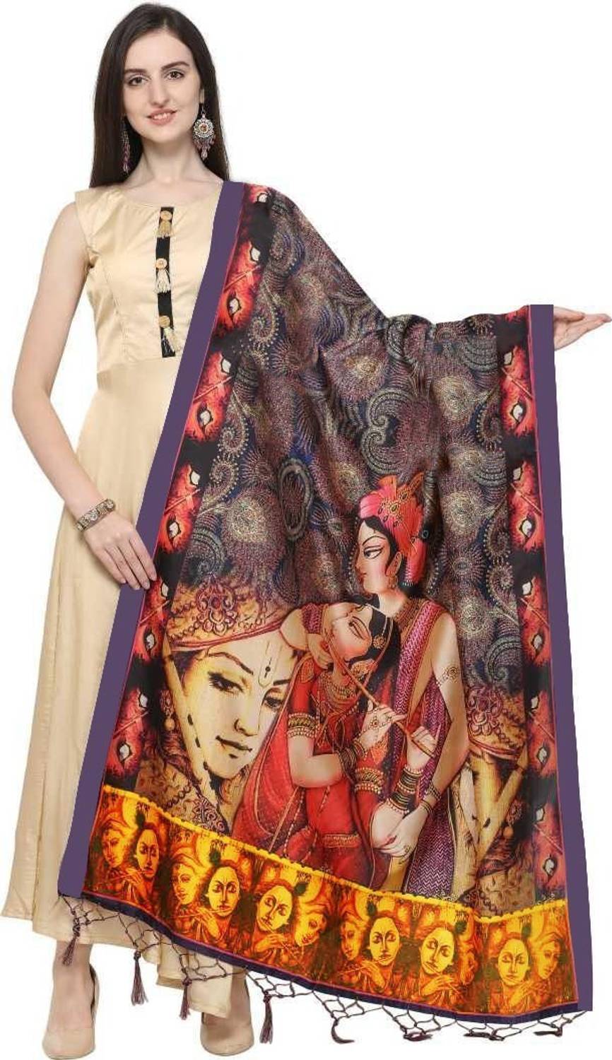 Bloviate Silk Blend Printed Women Dupatta