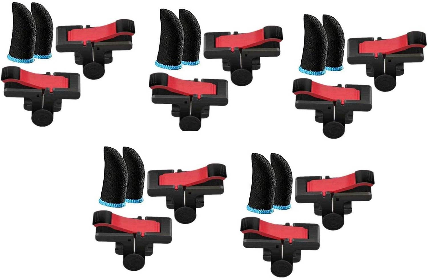 FKU [5PAIR] D9 PUBG Game Controller L1 R1 Trigger & [5 Pair] Finger sleeve  Joystick