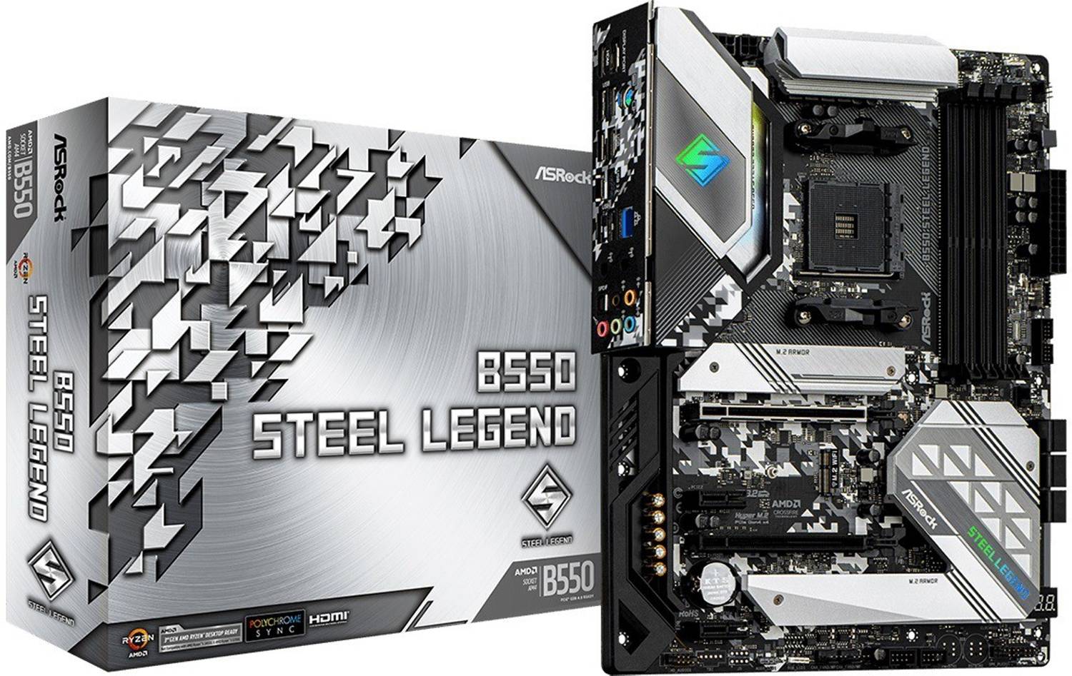 ASRock B550 Steel Legend AM4Socket ATX AMD B550 Chipset DDR4