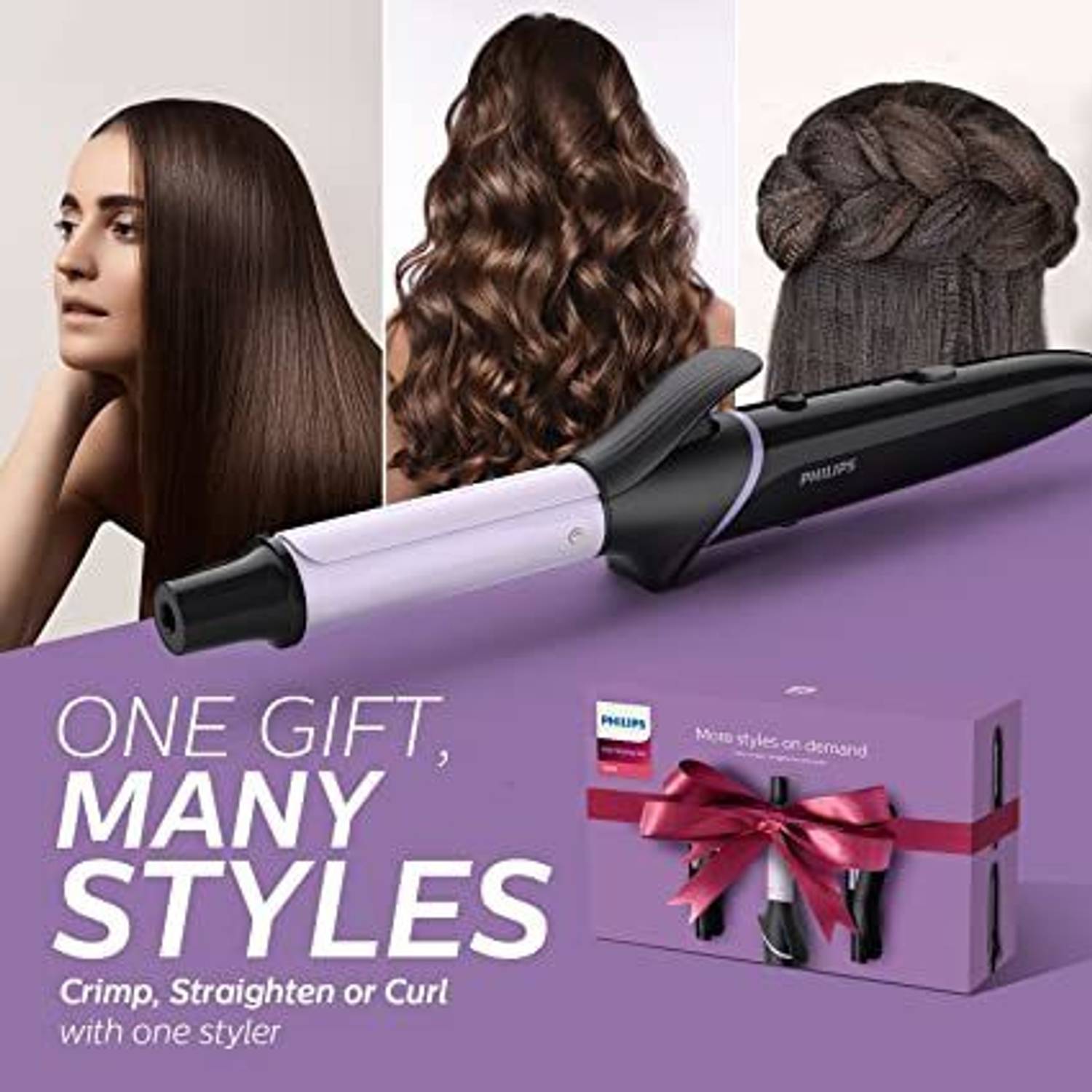 PHILIPS BHH816/00 Crimp, Straighten or Curl with the single tool
