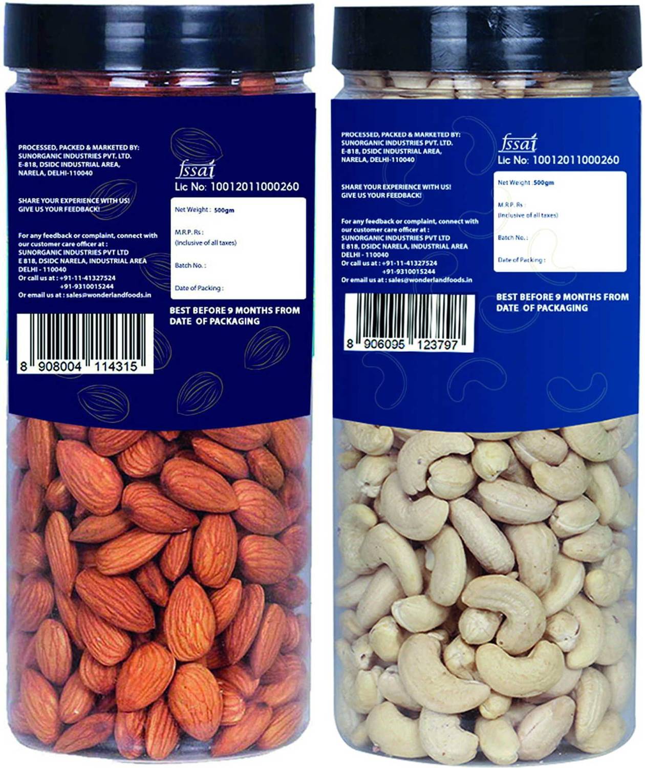 WONDERLAND Premium Almond and Cashew 1kg Combo - Image 2