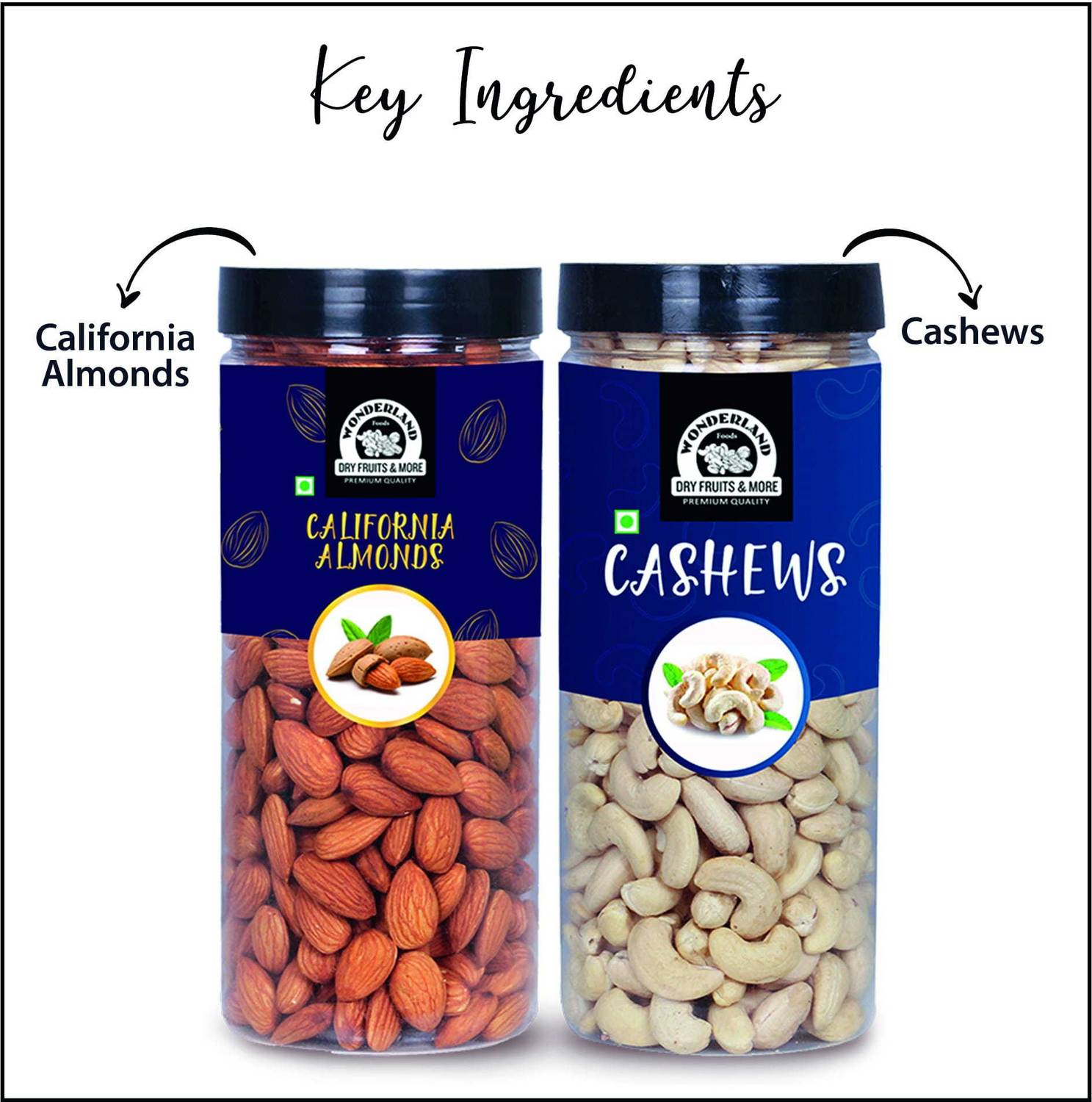 WONDERLAND Premium Almond and Cashew 1kg Combo - Image 4