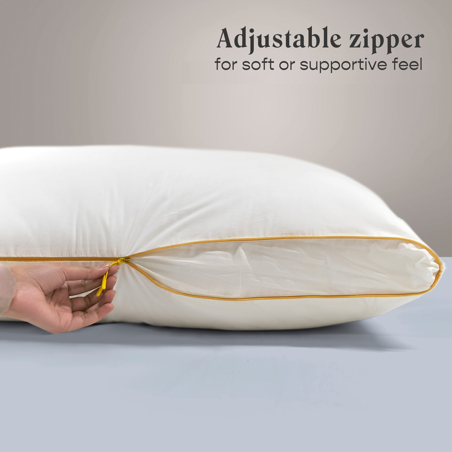 Image of SleepyCat Microfibre Sleeping Pillow Pack of 2 Solid King Cloud Pillow