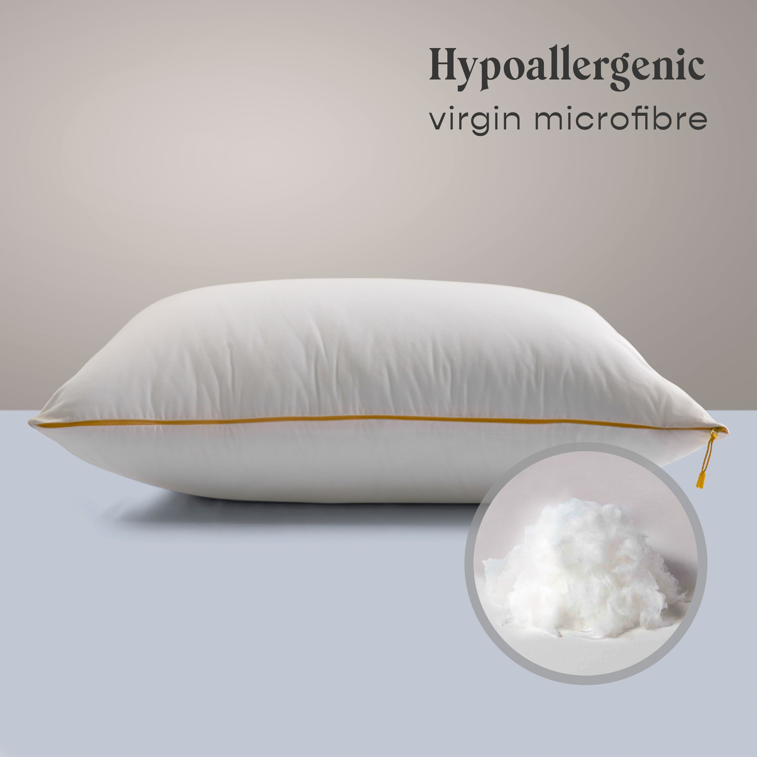 Image of SleepyCat Microfibre Sleeping Pillow Pack of 2 Solid King Cloud Pillow