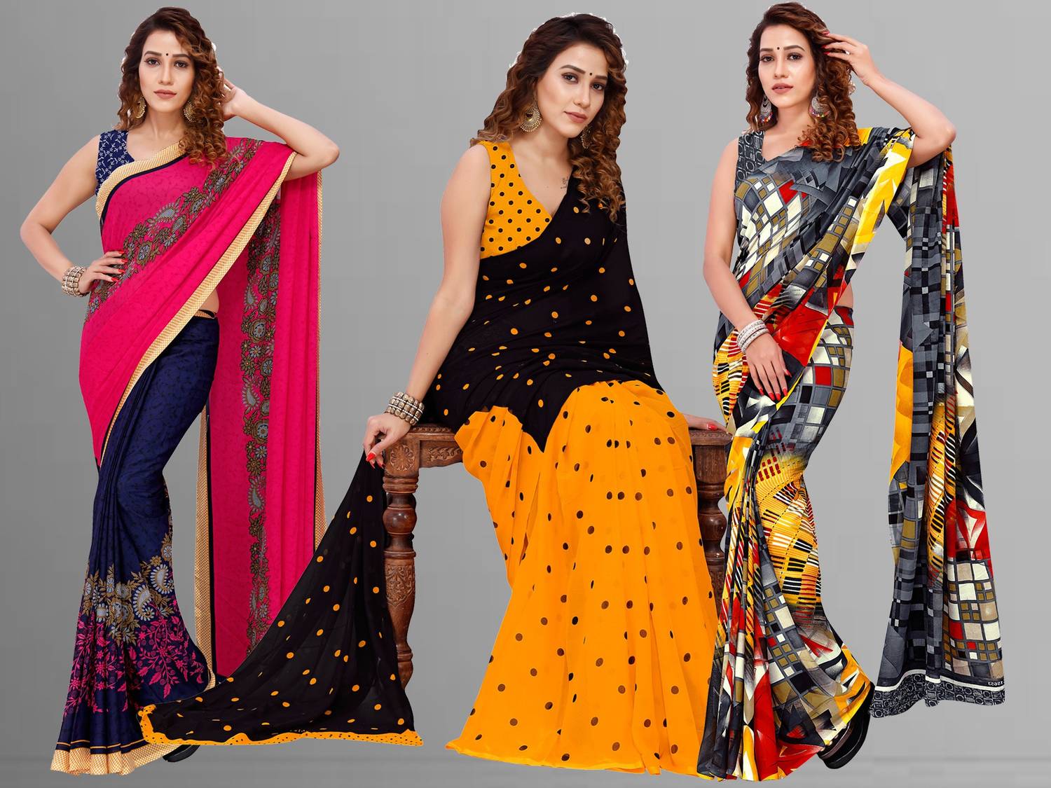 Anand Sarees Printed Daily Wear Georgette Saree