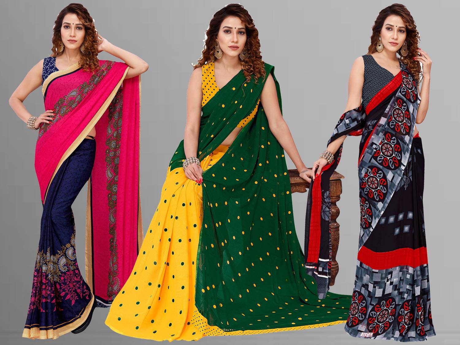 Anand Sarees Printed Daily Wear Georgette Saree