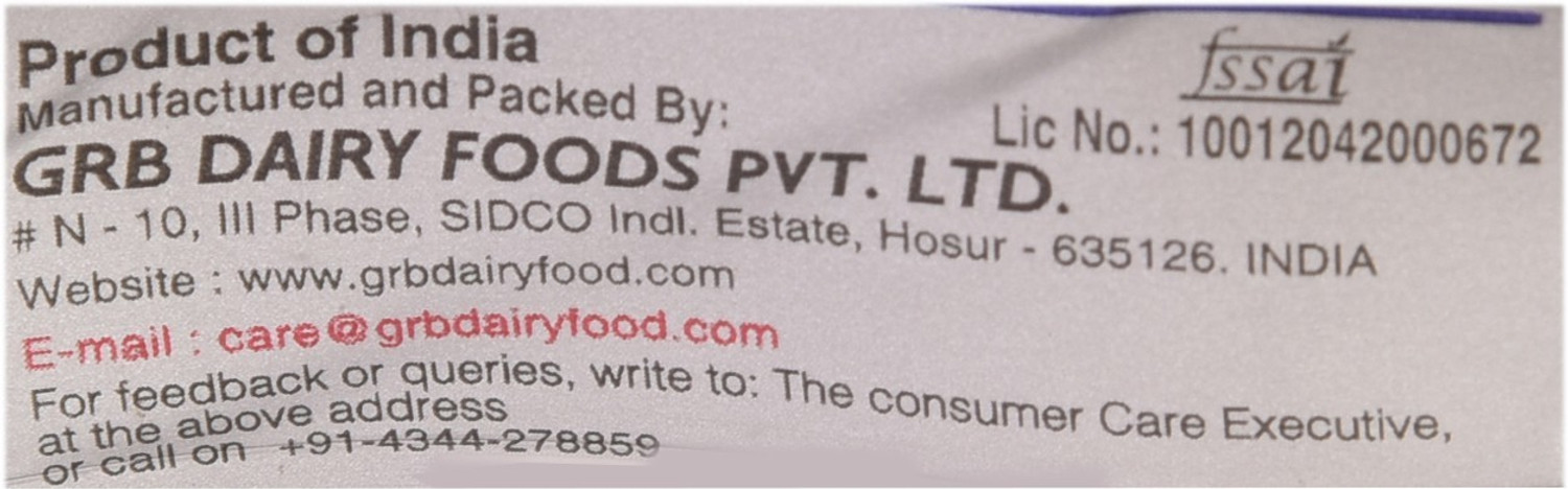 Image of GRB Cow Ghee Plastic Bottle
