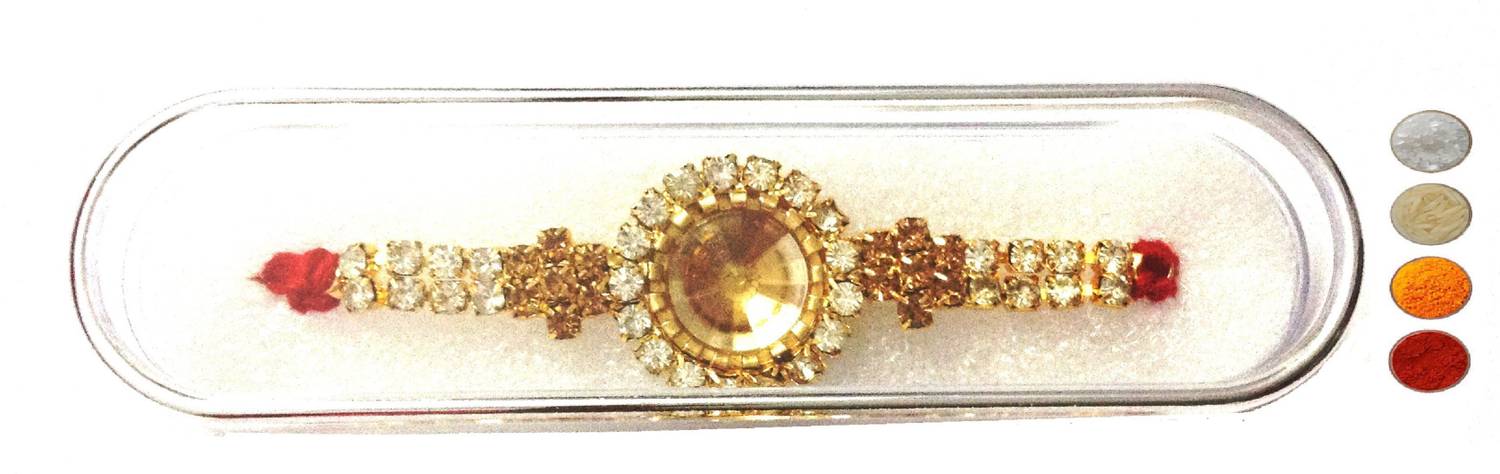 Bracelet Rakhi Mauli Thread, Zardosi Rakhi by Apro