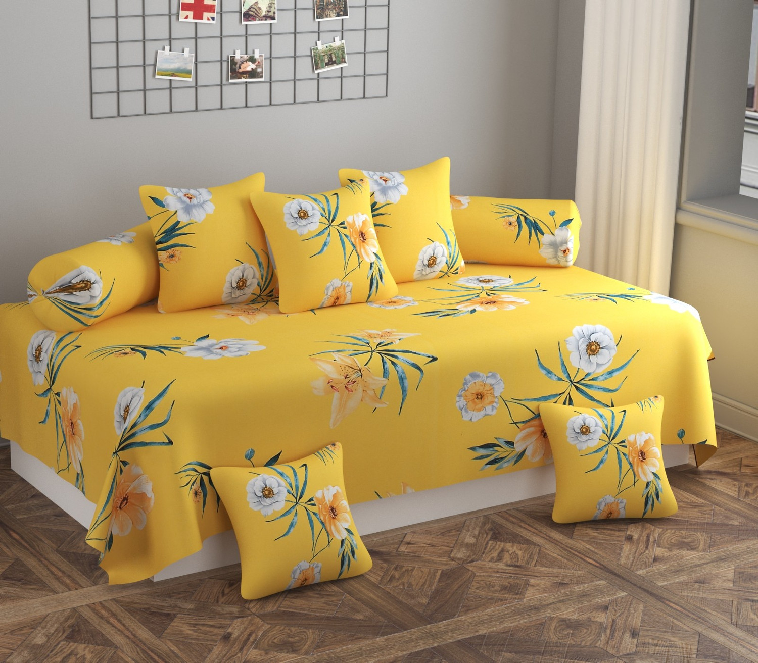Image of STEDO Cotton Floral Diwan Set