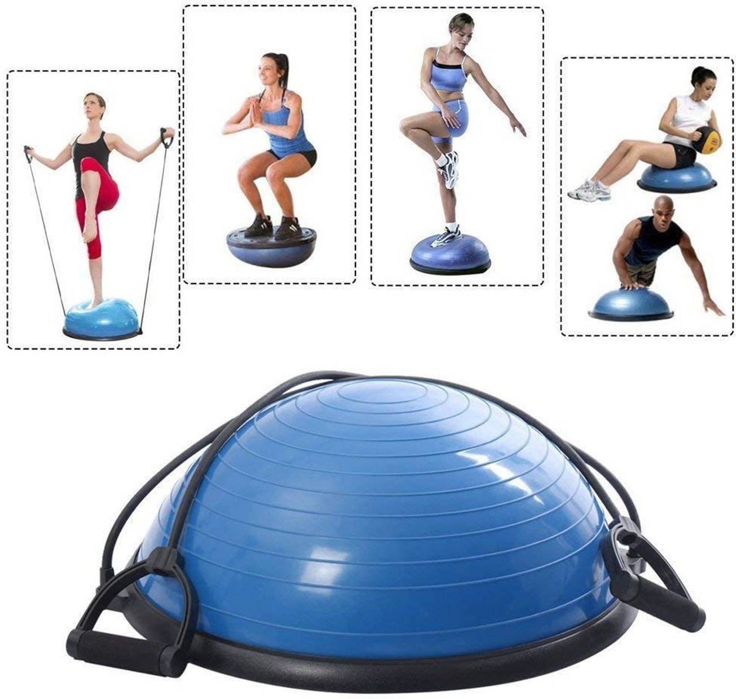 ACUPRESSUREMART Half Ball Balance Board with Resistance Bands - Image 4