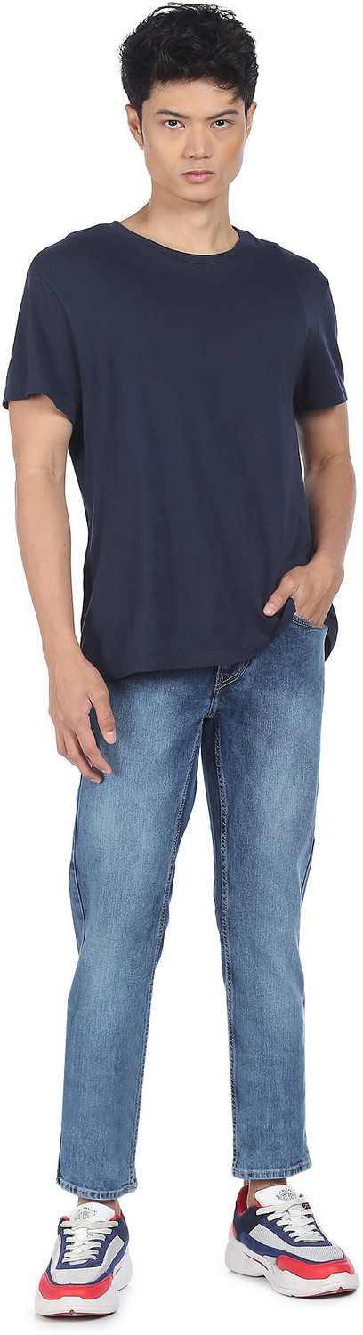 Image of FLYING MACHINE Skinny Men Blue Jeans