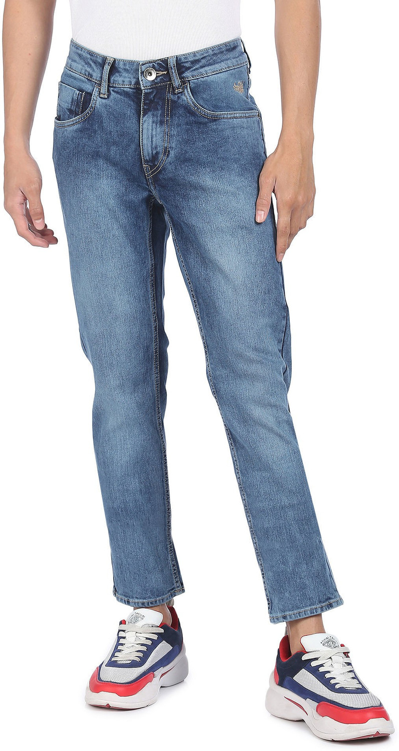 Image of FLYING MACHINE Skinny Men Blue Jeans