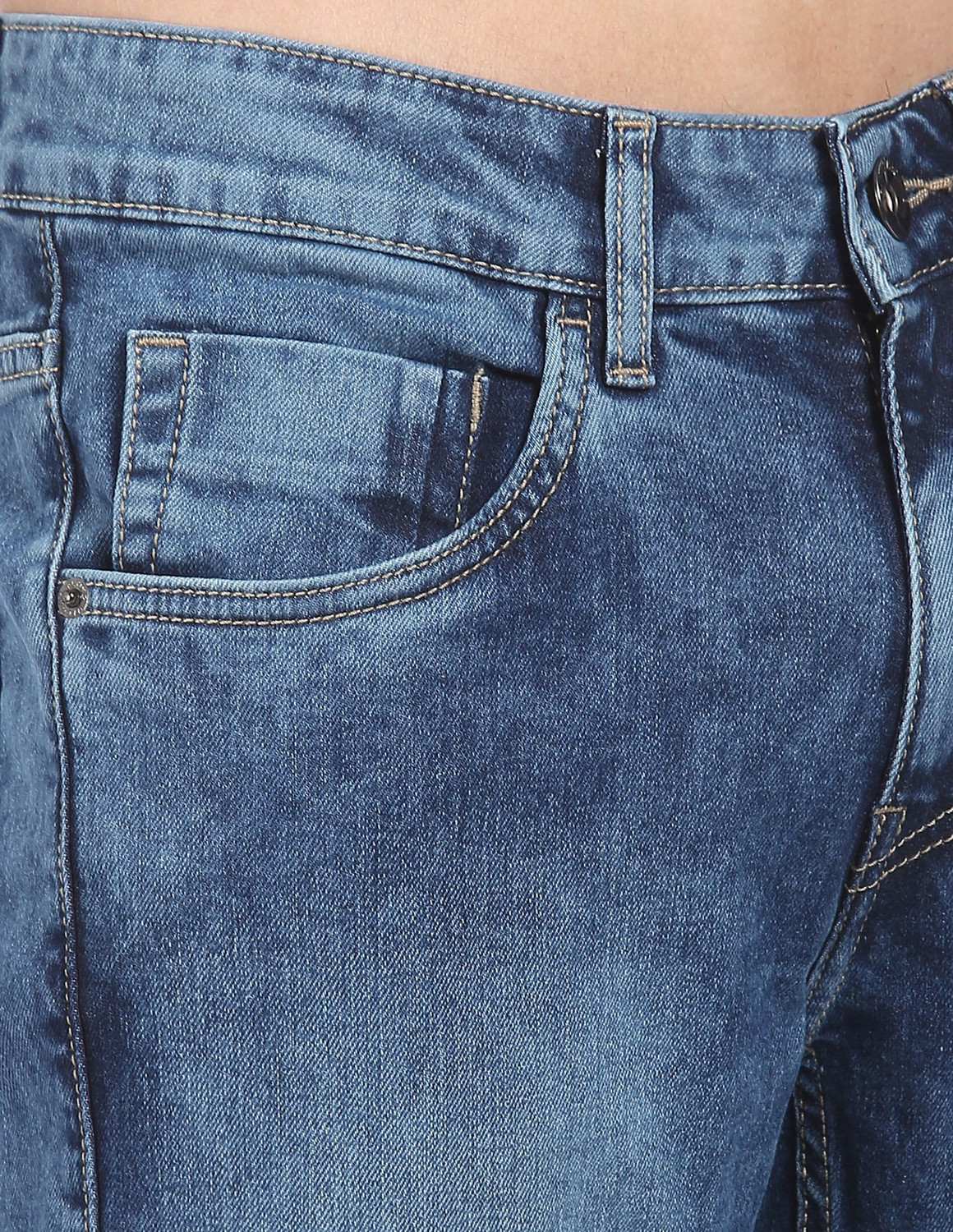 Image of FLYING MACHINE Skinny Men Blue Jeans
