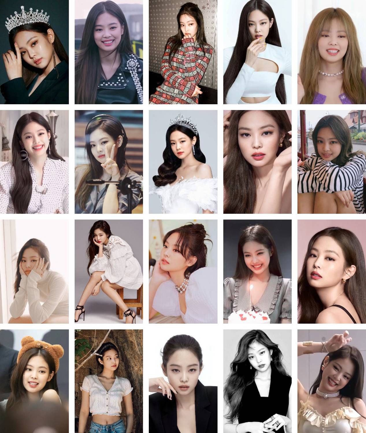 Pack of 20 BLACKPINK Member Jennie K-POP Girls Lomo Photocard Set