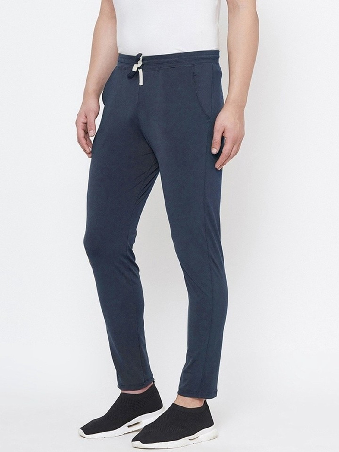 Image of Edidass Solid Men Blue Track Pants