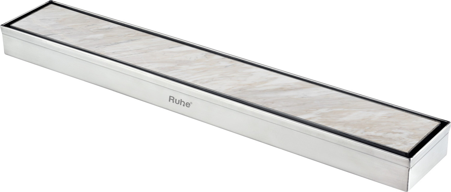 Image of RUHE Floor Stainless Steel Push Down Strainer