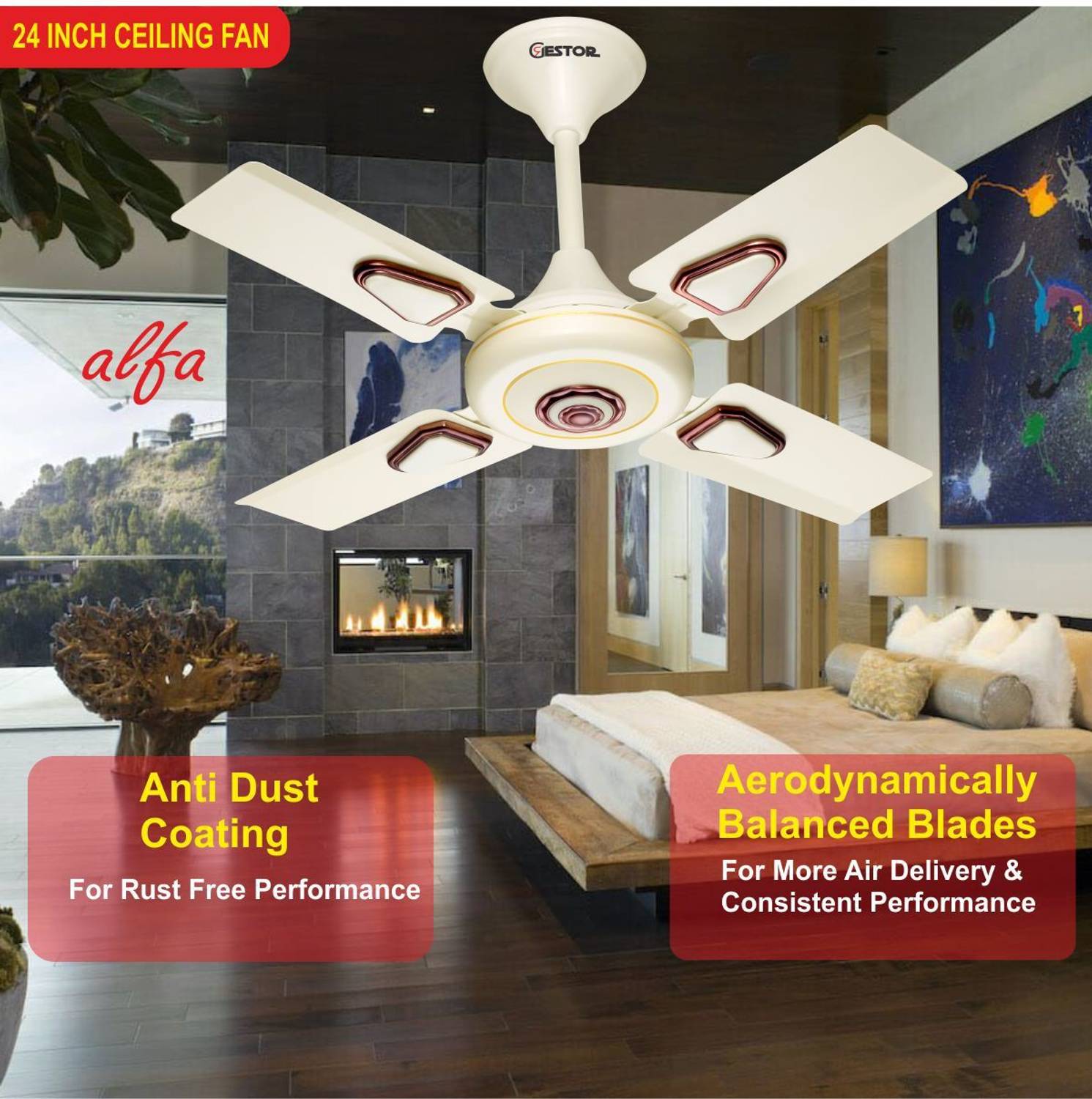 GESTOR Amazy 24 Inch Ceiling Fan - Image 3