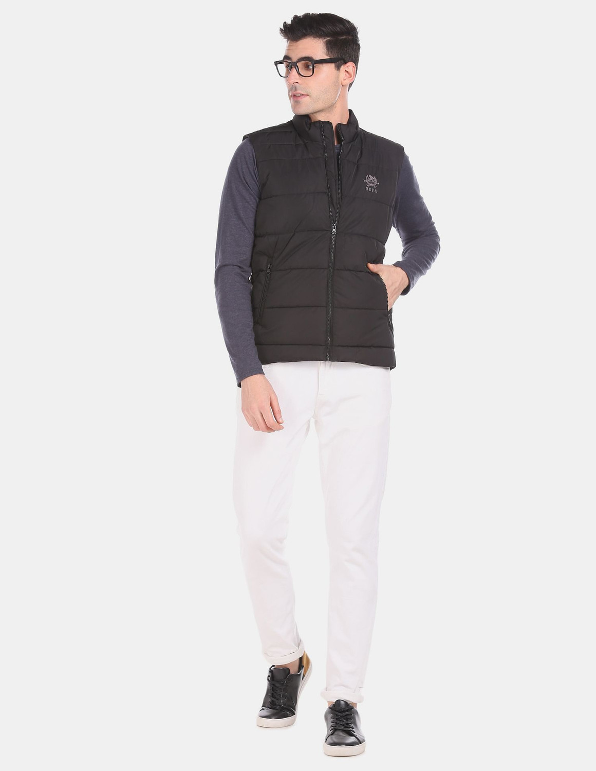 Image of U.S. POLO ASSN. Sleeveless Solid Men Jacket