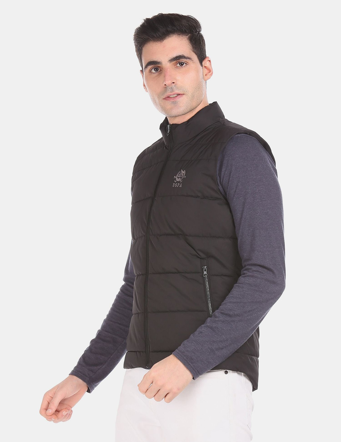 Image of U.S. POLO ASSN. Sleeveless Solid Men Jacket