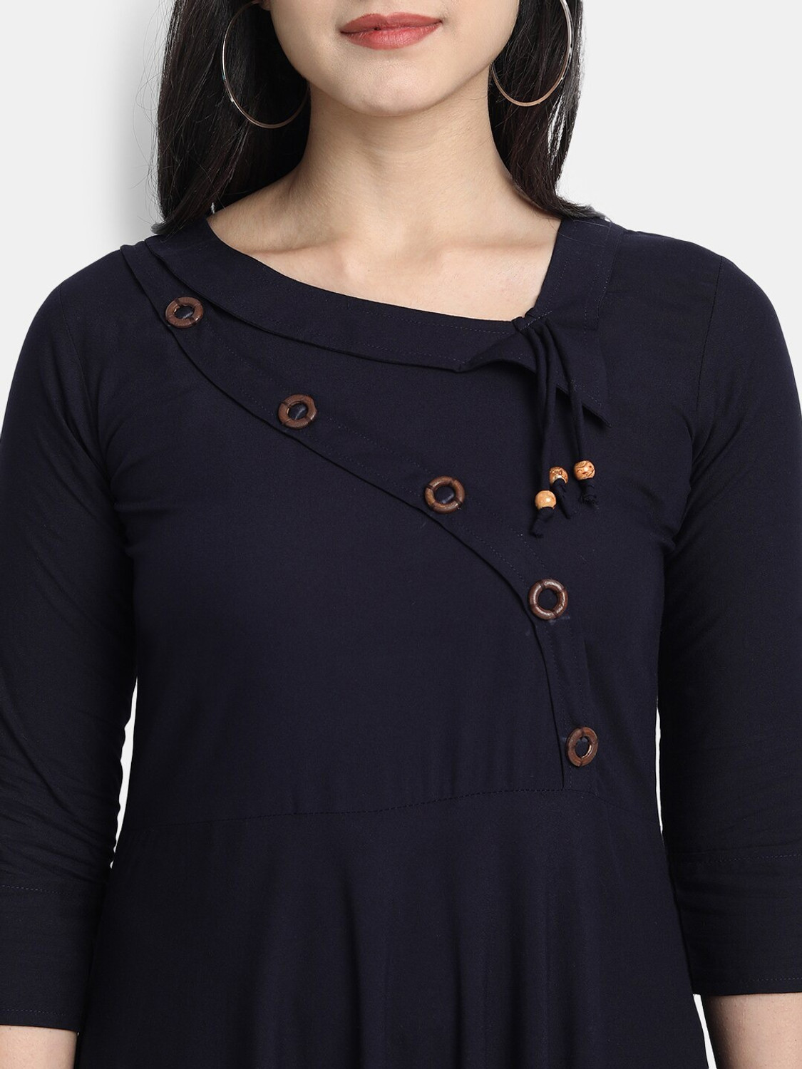 Image of Puebell Women Solid Flared Kurta