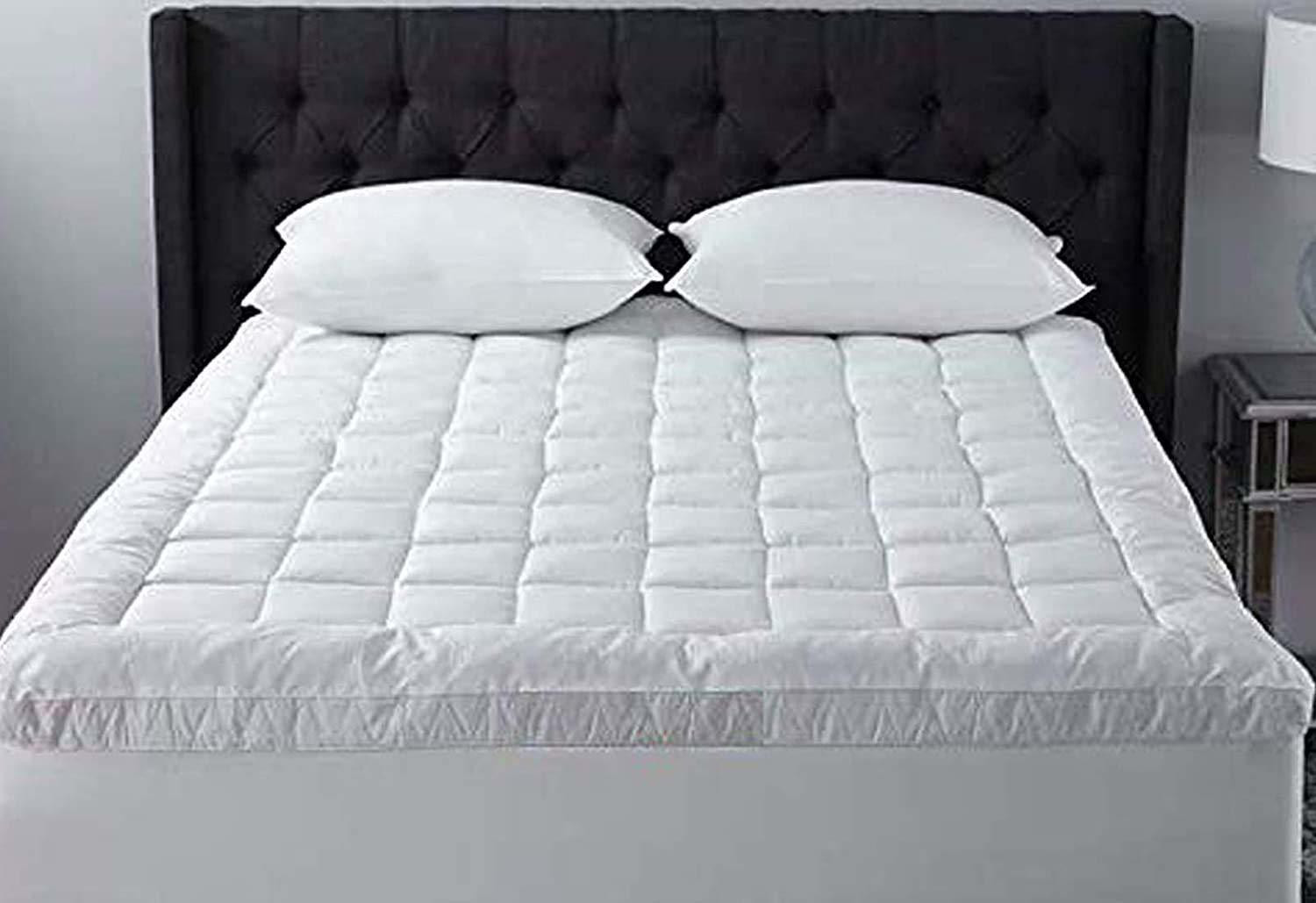 Image of Flipkart SmartBuy 3 inch (7.62 cm) King Size Microfibre Stretchable, Waterproof Mattress Topper