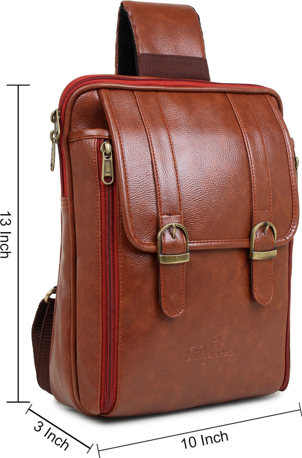 Image of Bagneeds Tan Shoulder Bag Multipurpose Daypack Shoulder Sling Bag Chest Crossbody