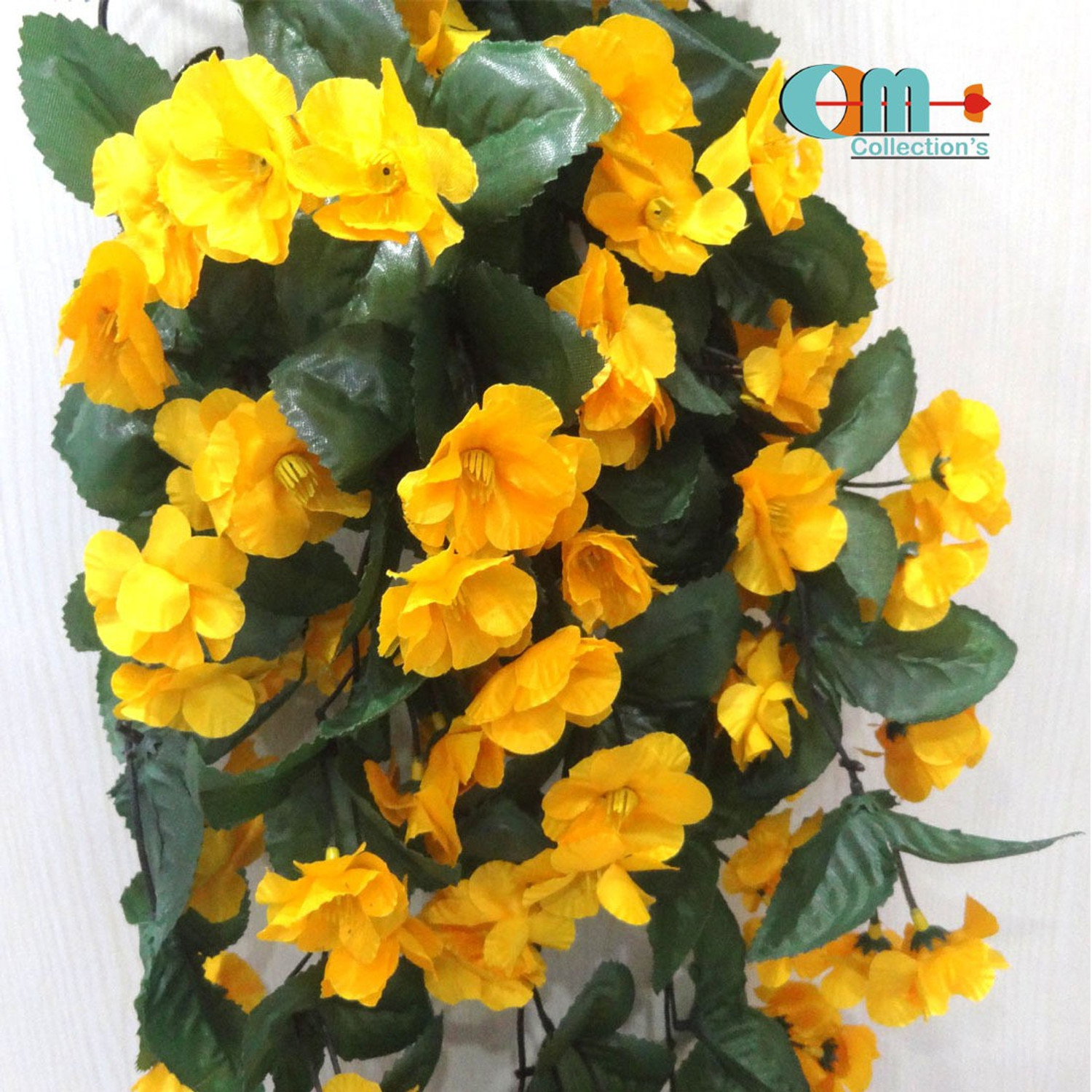 Image of OM COLLECTIONS Artificial Creepers hanging flower Multicolor Daisy Artificial Flower with Pot