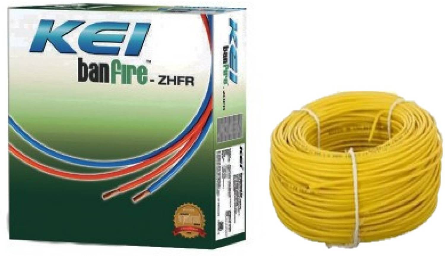 KEI CABLES ZH-FR PVC 0.75 sq/mm Yellow 90 m Wire Price in India