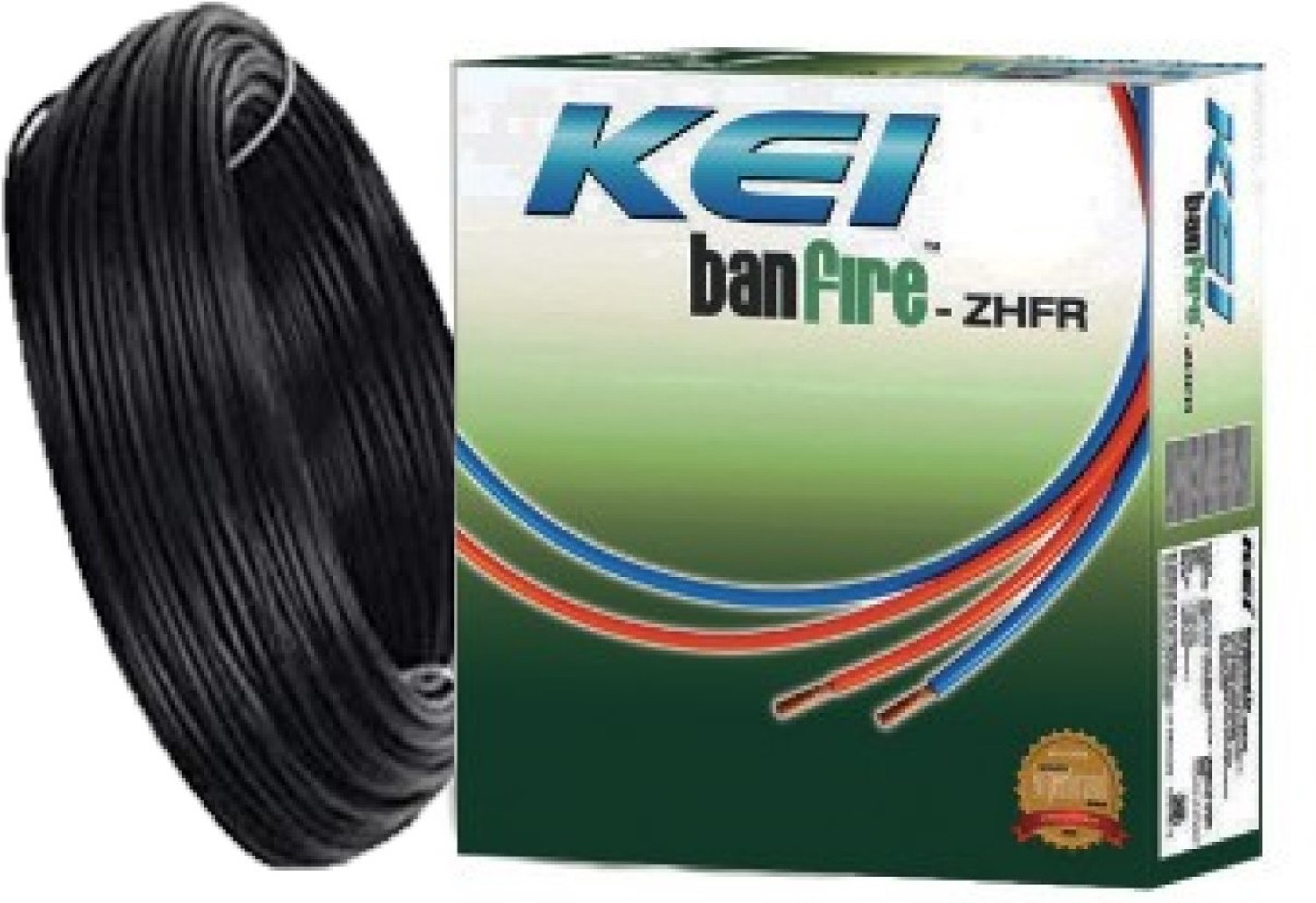Image of KEI CABLES ZH-FR PVC 0.75 sq /mm Black 90 m Wire