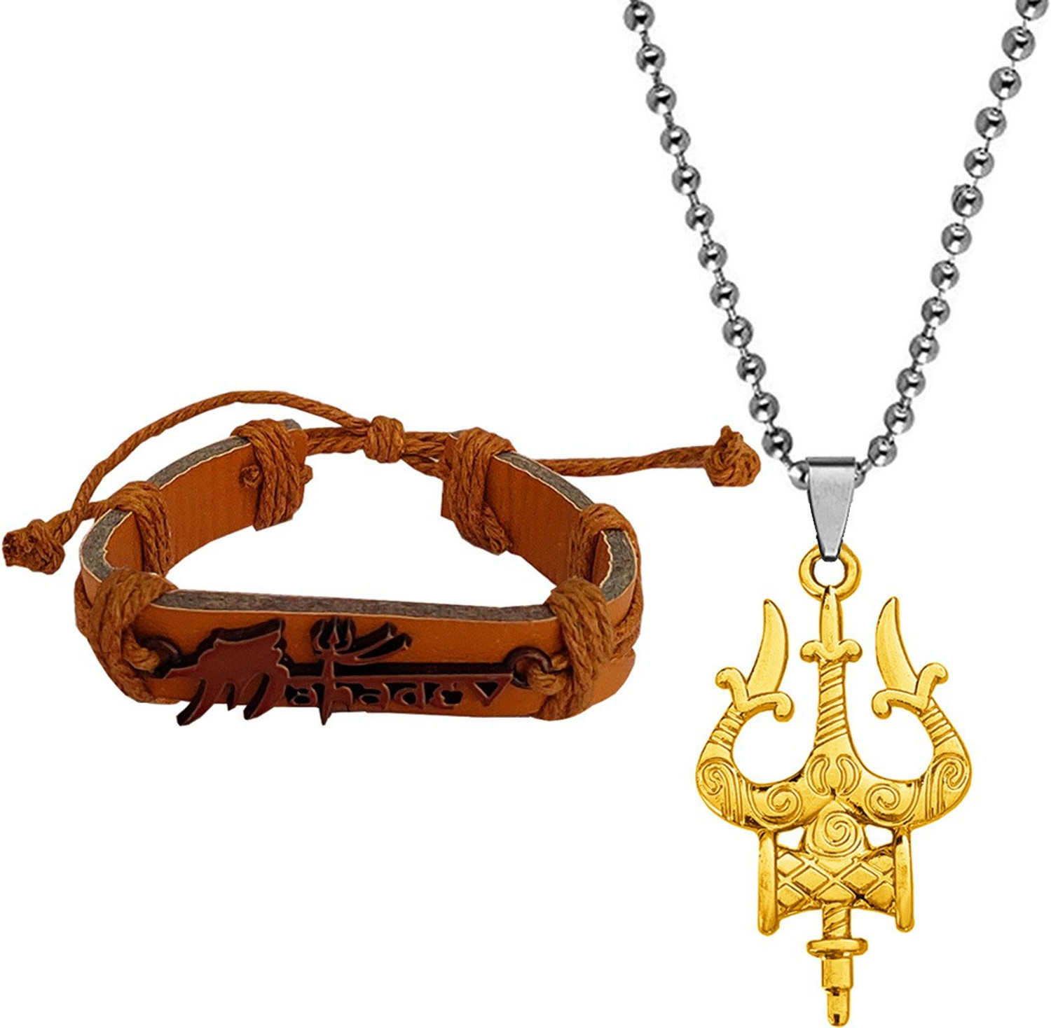 Image of Sullery Leather Copper Copper, Gold Jewellery Set
