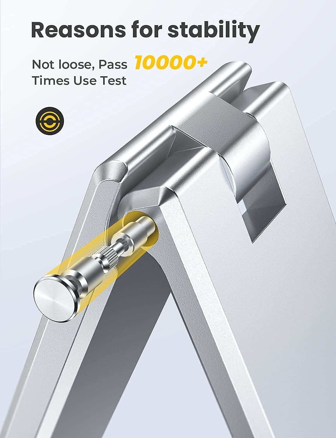 Image of MAK Foldable Pocket Magnetic Aluminum Mobile Kickstand, Adjustable Angle Mobile Holder