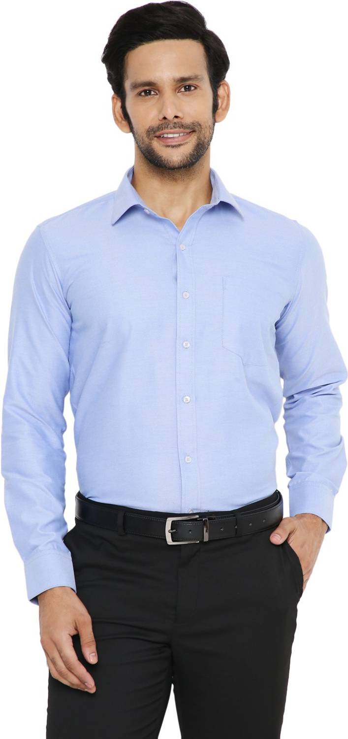Associated Uniforms Men Solid Formal Light Blue Shirt